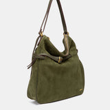 Bolso multifuncional en serraje verde