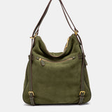Bolso multifuncional en serraje verde