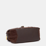 Bolso de hombro en serraje marrón