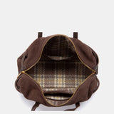 Bolso de hombro en serraje marrón