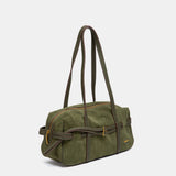 Bolso de hombro en serraje verde