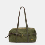 Bolso de hombro en serraje verde