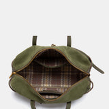 Bolso de hombro en serraje verde