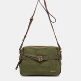 Bandolera en serraje verde