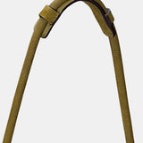 Bolso de hombro en piel con flecos verde