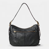 Bolso de mano en piel negro