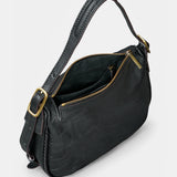 Bolso de mano en piel negro