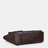Braune Leder-Shopper.
