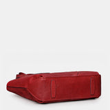 Rote Shopper-Tasche aus Leder.
