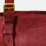 Rote Shopper-Tasche aus Leder.