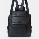Mochila en piel negra