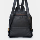 Mochila en piel negra