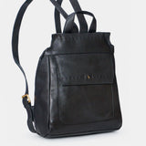 Mochila en piel negra