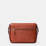 Bandolera en piel cognac