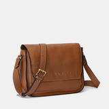 Bandolera en piel cognac