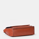 Bandolera en piel cognac