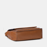 Bandolera en piel cognac