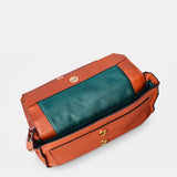 Bandolera en piel cognac