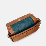 Bandolera en piel cognac