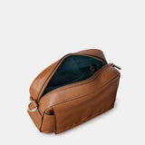 Bandolera pequeña en piel cognac