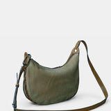 Bandolera en serraje verde