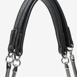 Borsa da sera da donna in stile baguette in rete metallica nera