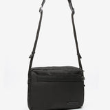 Men's black crossbody bag made from recycled materials