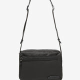 Men's black crossbody bag made from recycled materials