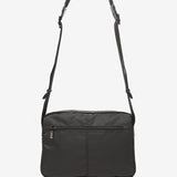 Men's black crossbody bag made from recycled materials