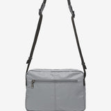 Men's crossbody bag in grey recycled materials