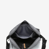 Men's crossbody bag in grey recycled materials