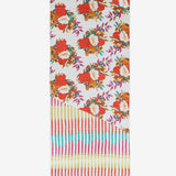 Women's viscose scarf with pink floral print