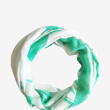 Women's viscose scarf with abstract print in turquoise