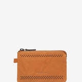 Monedero de hombre de piel troquelada en cognac