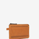 Monedero de hombre de piel troquelada en cognac