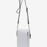 Borsa per cellulare in raso da donna, colore grigio