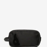 Women's toiletry bag in black recycled materials