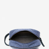 Women's felt toiletry bag in blue