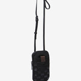 Bolso para el móvil de mujer en nylon acolchado negro