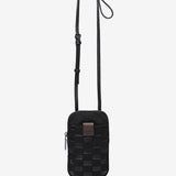 Bolso para el móvil de mujer en nylon acolchado negro