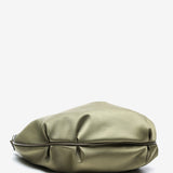 Women's hobo bag with satin effect in green