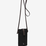 Women's mobile phone bag with black sheepskin