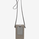 Women's mobile phone bag with sheepskin in green