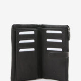 Portafoglio da donna grande in jacquard nero