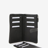 Portafoglio da donna grande in jacquard nero