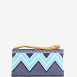 Women's toiletry bag with geometric print in lilac