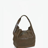 Bolso hobo de mujer de piel en verde