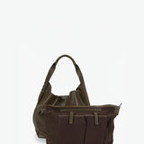 Bolso hobo de mujer de piel en verde