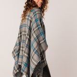 Poncho de mujer reversible en negro