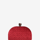 Burgundy velvet clutch